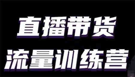 直播带货流量训练营，小白主播必学直播课-营销武器库