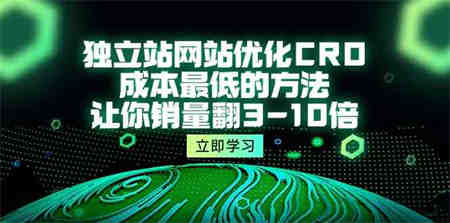 （10173期）独立站网站优化CRO，成本最低的方法，让你销量翻3-10倍（5节课）-营销武器库