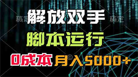 解放双手，脚本运行，0成本月入5000+-营销武器库