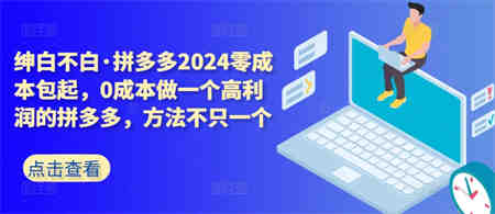 拼多多2024零成本包起，0成本做一个高利润的拼多多，方法不只一个-营销武器库