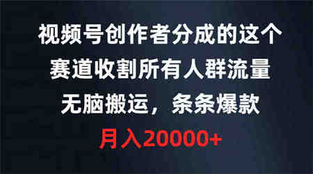 （9406期）视频号创作者分成的这个赛道，收割所有人群流量，无脑搬运，条条爆款，…-营销武器库