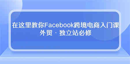 在这里教你Facebook跨境电商入门课，外贸·独立站必修（19节课）-营销武器库