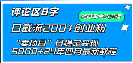 抖音评论区8字日截流200+创业粉 “卖项目”日稳定变现5000+-营销武器库