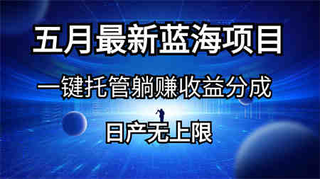 （10469期）五月刚出最新蓝海项目一键托管 躺赚收益分成 日产无上限-营销武器库