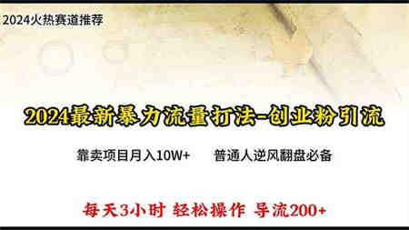 （10151期）2024年最新暴力流量打法，每日导入300+，靠卖项目月入10W+-营销武器库