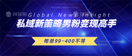 私域新策略男粉变现高手微头条+公众号每单99—400不等，操作简单-营销武器库