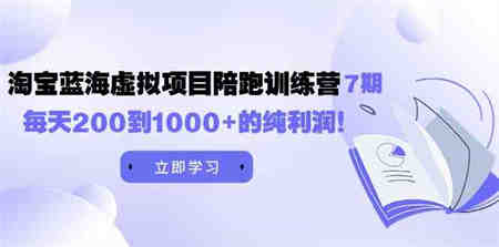 （9541期）黄岛主《淘宝蓝海虚拟项目陪跑训练营7期》每天200到1000+的纯利润-营销武器库