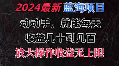 有手就行的2024全新蓝海项目，每天1小时收益几十到几百，可放大操作-营销武器库