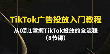 （10085期）TikTok广告投放入门教程，从0到1掌握TikTok投放的全流程（8节课）-营销武器库