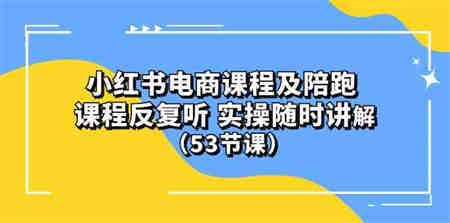 (10170期）小红书电商课程及陪跑 课程反复听 实操随时讲解 （53节课）-营销武器库