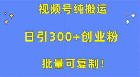 （10186期）批量可复制！视频号纯搬运日引300+创业粉教程！-营销武器库