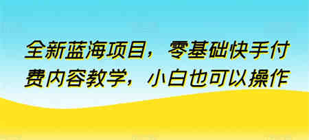 全新蓝海项目，零基础快手付费内容教学，小白也可以操作-营销武器库