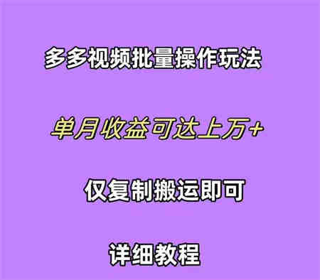 （10029期）拼多多视频带货快速过爆款选品教程 每天轻轻松松赚取三位数佣金 小白必…-营销武器库