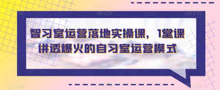 智习室运营落地实操课，1堂课讲透爆火的自习室运营模式-营销武器库