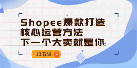 Shopee爆款打造核心运营方法，下一个大卖就是你（13节课）-营销武器库