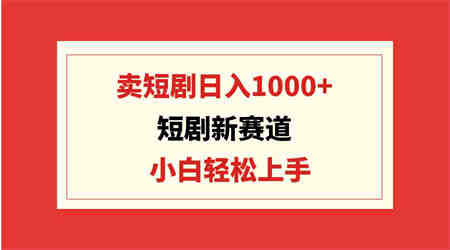 （9467期）短剧新赛道：卖短剧日入1000+，小白轻松上手，可批量-营销武器库