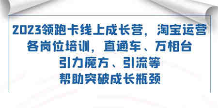 2023领跑·卡 线上成长营 淘宝运营各岗位培训 直通车 万相台 引力魔方 引流-营销武器库