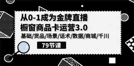 0-1成为金牌直播橱窗商品卡运营3.0，基础/货品/场景/话术/数据/商城/千川-营销武器库